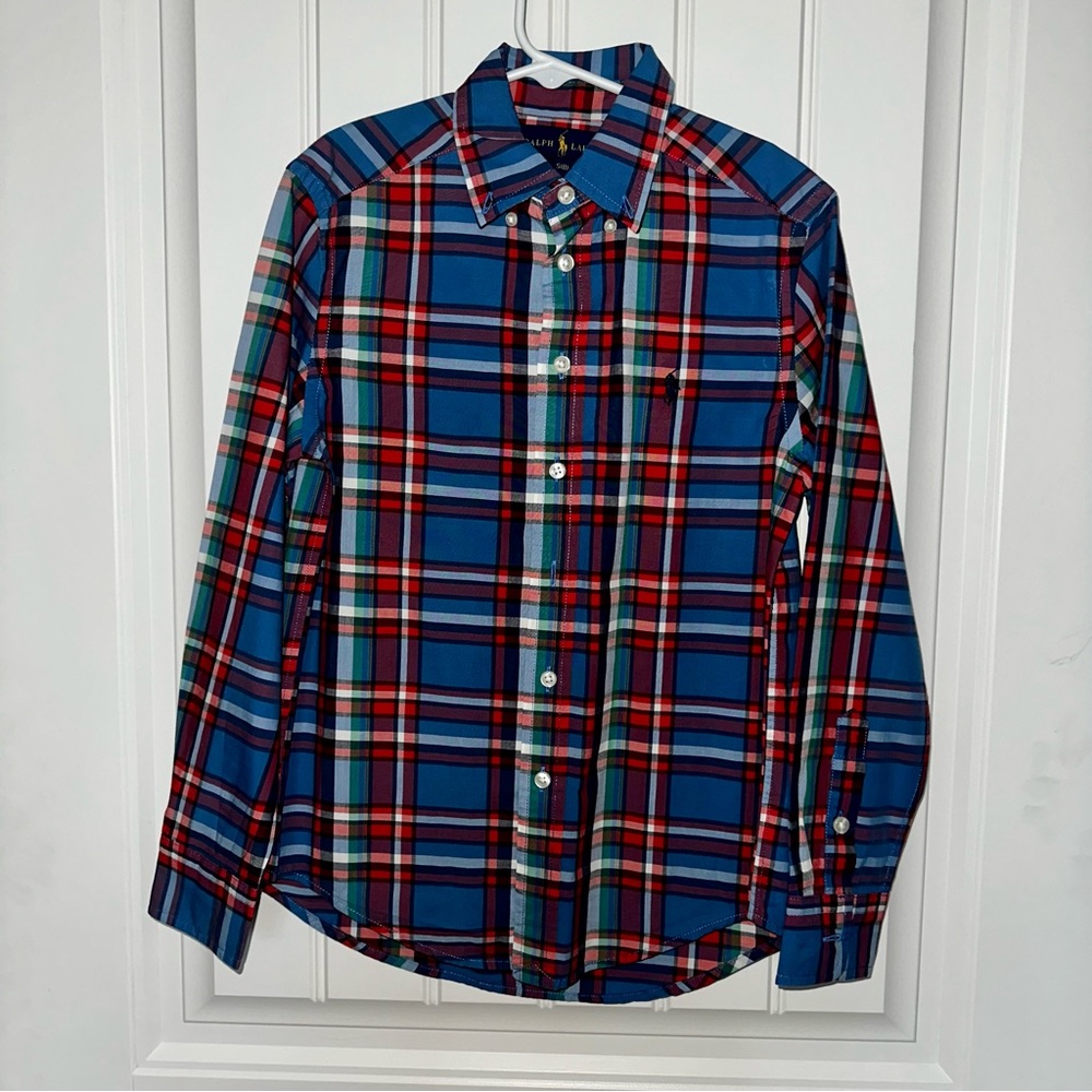 Ralph Lauren boys plaid cotton poplin.